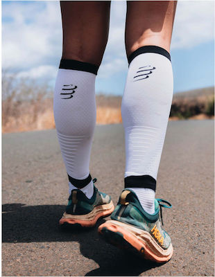 Compressport R2 3.0 Calf Compression Sleeves - White/Black