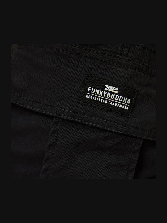 Trousers Cargo Elastic in Regular Fit Black