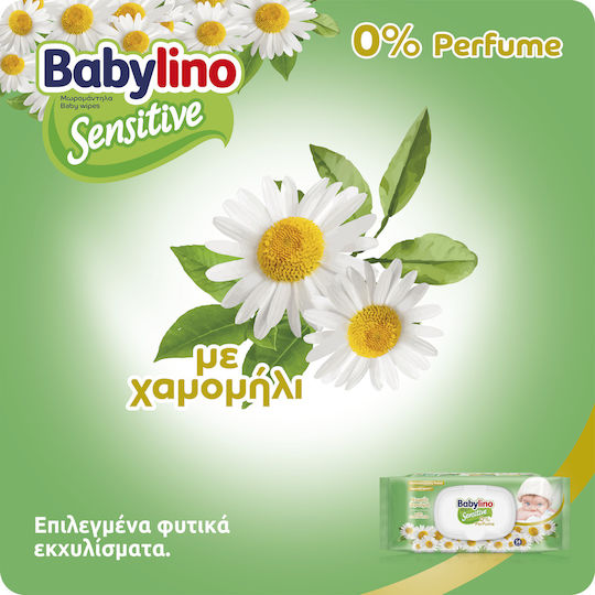 Babylino Sensitive with Chamomile Babytücher ohne Duftstoffe, Alkohol & Parabene 16x54Stk