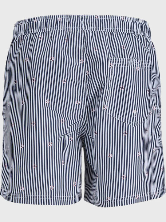 Jack & Jones Fiji Swim Small Stripes - Blue - 168957-12253240-navy