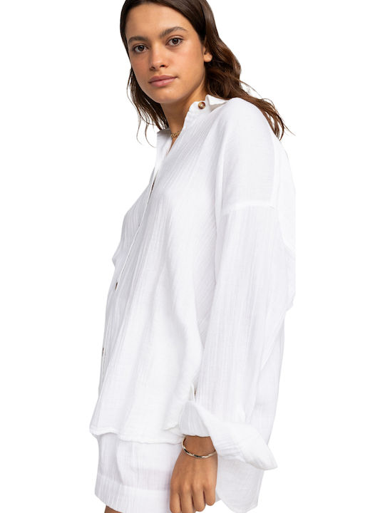 Roxy 'Morning Time' Women's Shirt Erjwt03613-wbk0 (wbk0/Snow White) Roxy 'Morning Time' Women's Shirt Erjwt03613-wbk0 (wbk0/Snow White)