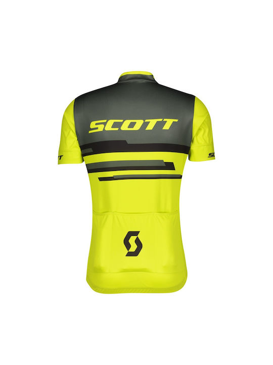 Scott RC Team 20 Ανδρική Κοντομάνικη Μπλούζα Ποδηλασίας Κίτρινη