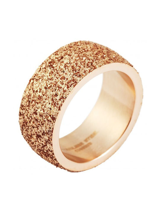 Akzent Women's Gold Plated Steel Ring