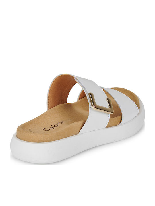 Sandale Casual Damă Din Piele Albă