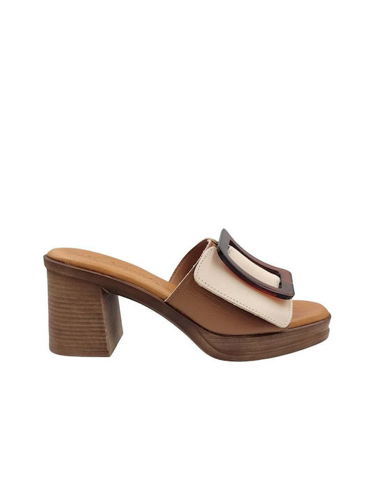 Boxer 97022 10-025 Beige Leather Mules