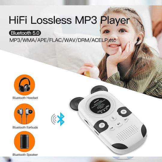 Ruizu - MP3 Player for Kids with Bluetooth 5.0 | 16GB Memory, with Earphones & Speaker | Supports FM Radio | Alarm Clock, Recording Function, Stopwatch