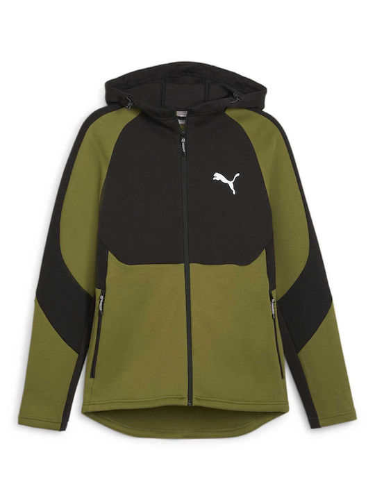 Cardigan pentru Bărbați cu Glugă Verde