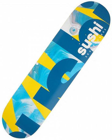 Sushi Skate Deck Spectrum Logo - Blue