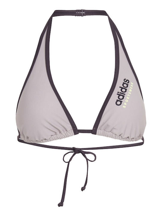 Padded Sportswear Neckholder Set Bikini Τριγωνάκι Γκρι