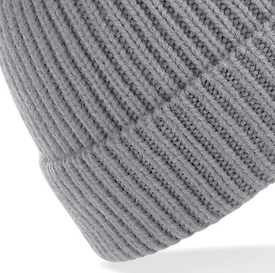 Pom Pom Beanie Unisex Beanie Gestrickt in Gray Farbe