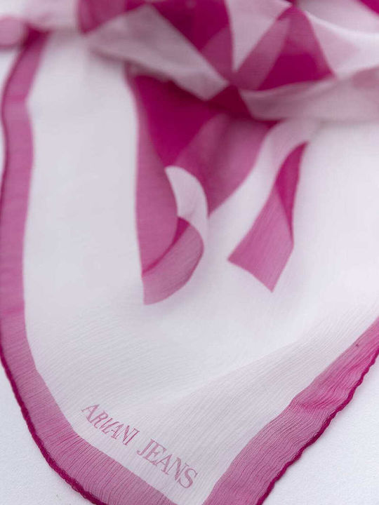 Armani Jeans eșarfă roz/alb K5403 51
