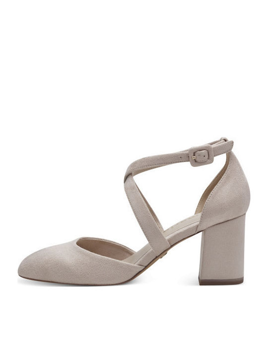 Tamaris Ivory Strap Pumps 24414-41 418 Bez