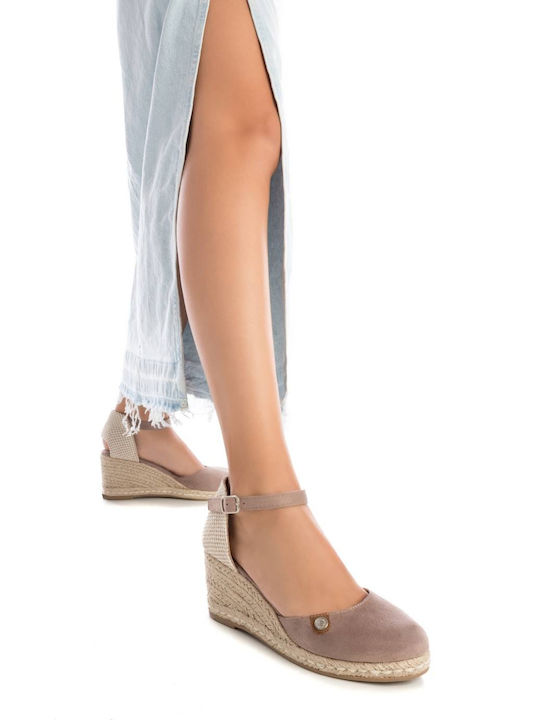 Refresh Sommer Damen Espadrille Stil Plateaus Taupe