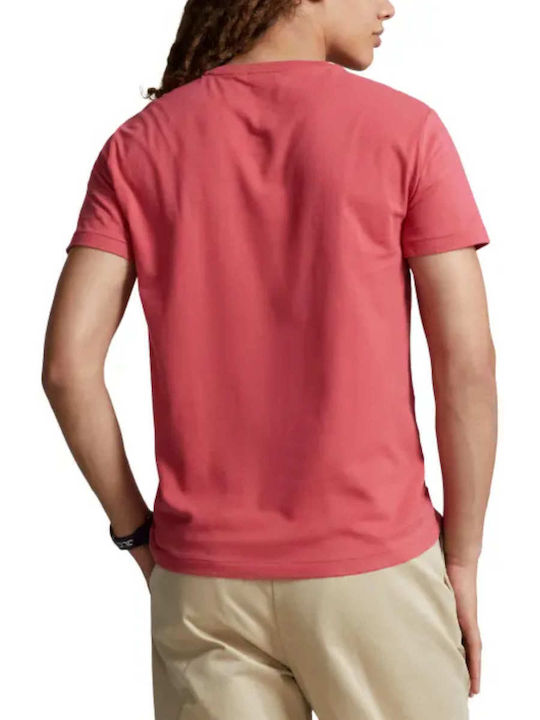 Ralph Lauren T-shirt Bărbătesc cu Mânecă Scurtă Coral