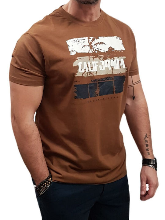 Marcus Herren T-Shirt Kurzarm Braun