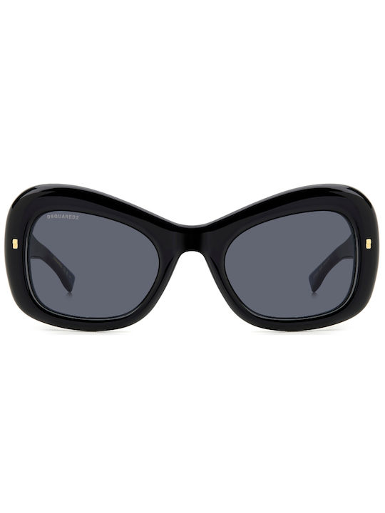 Dsquared2 Femei Ochelari de soare cu Negru Din plastic Rame și Negru Lentilă D2 0137/S 2M2/IR