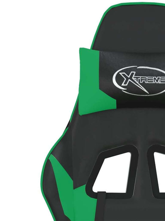 vidaXL 345448 Gaming Chair with Adjustable Arms Black / Green