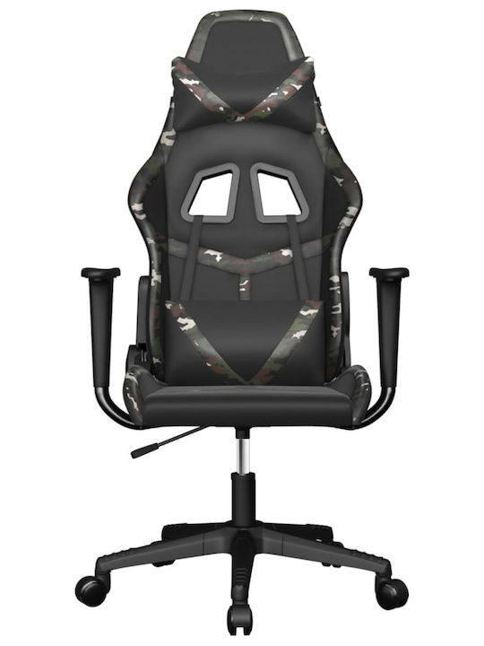 vidaXL 345433 Καρέκλα Gaming Δερματίνης με Ρυθμιζόμενα Μπράτσα Μαύρο / Παραλλαγή