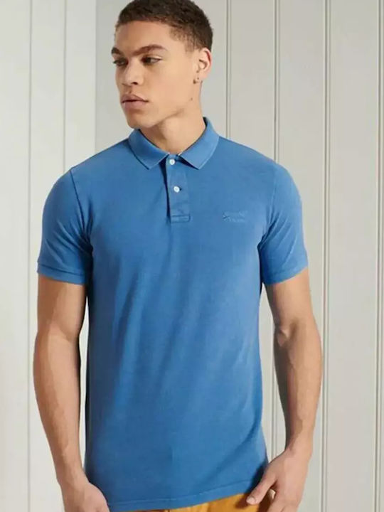 Superdry Men's Short Sleeve Blouse Polo BLUE