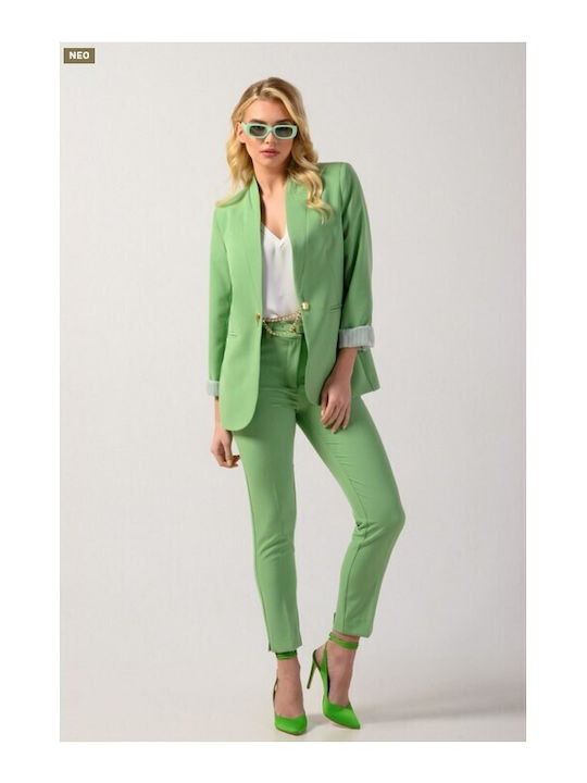 Derpouli Femei Tesatura Pantaloni GREEN