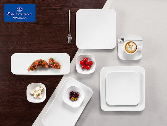 Fine Plate Shallow White with Diameter 22cm 6pcs