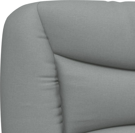 vidaXL Stoff-Kopfstütze Für Betten Helle Graue Farbe 100x48cm