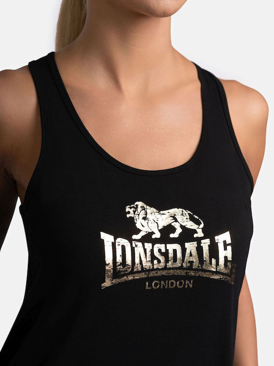 Lonsdale Γυναικεία Αθλητική Μπλούζα Αμάνικη Χρυσή