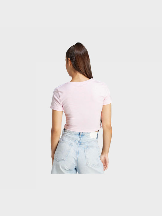 Adidas Essentials 3 Γυναικεία Αθλητική Μπλούζα Κοντομάνικη Ροζ