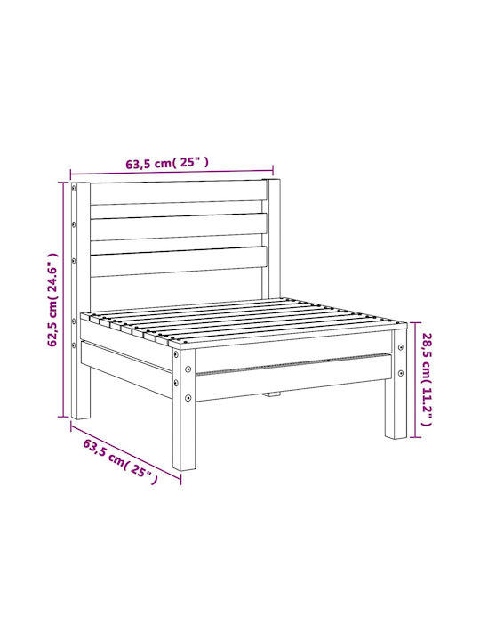 Canapea Cu Patru Locuri De Exterior Din Lemn 63x60x62,5cm