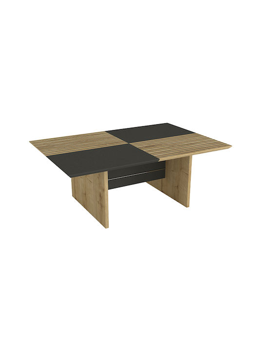 Masa Centrală Rectangulară Venita Din Lemn Sapphire Oak - Gri Închis L90xL60xÎ33.8cm