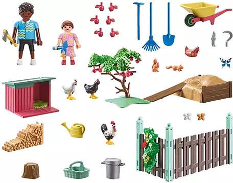 Playmobil MyLife Country House Garden with Chicken Coop for 4-10 years old