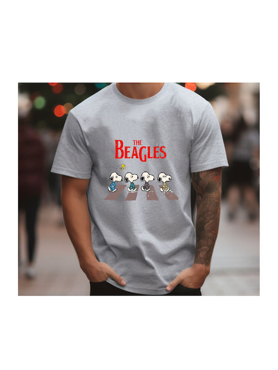 Fruit of the Loom Snoopy The Beagles Original T-shirt Gray Cotton