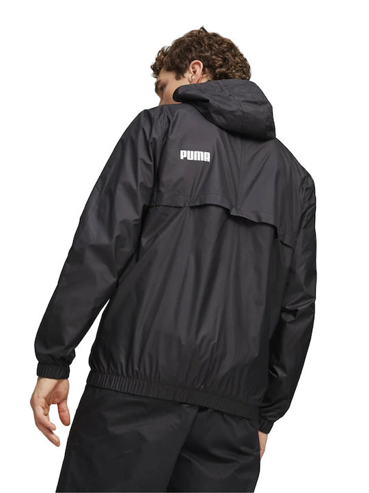 Essentials Winter Jacke Winddicht Schwarz