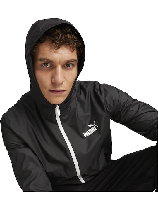 Essentials Winter Jacke Winddicht Schwarz