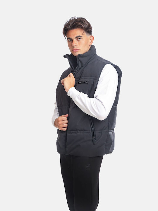 Paco & Co Men's Sleeveless Puffer Jacket Black