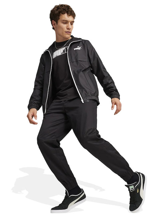 Essentials Winter Jacke Winddicht Schwarz