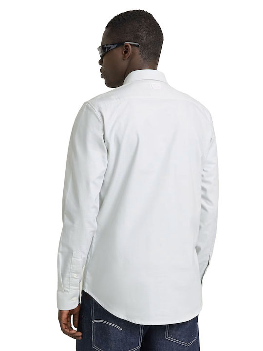 G-Star Raw Marine Herrenhemd Langärmelig Off White