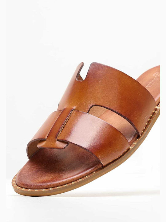 Makis Kotris Leather Women's Sandals Tabac Brown