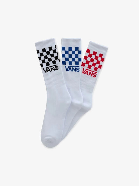 Vans Classic Check Crew Чорапи Бял 3Пакет Vans Classic Check Crew Чорапи Бял 3Пакет