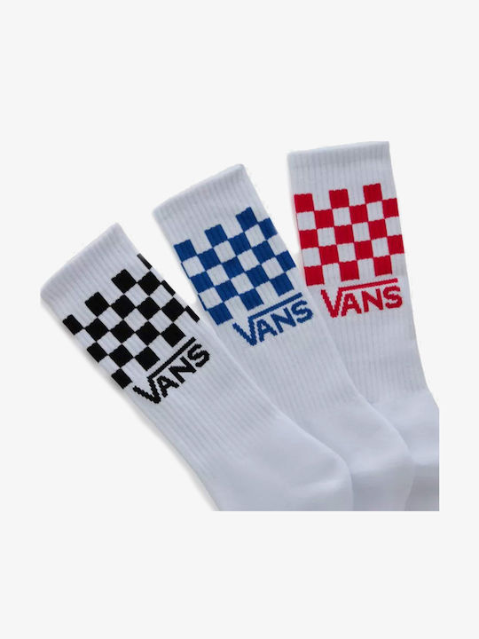 Vans Classic Check Crew Ανδρικές Κάλτσες White 3Pack