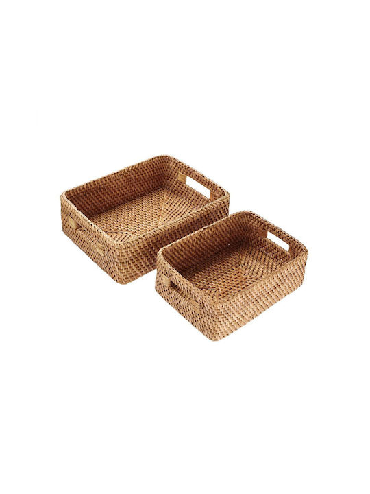 Butlers Decorative Basket Wicker with Handles Beige 23cm