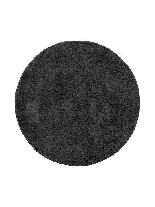 vidaXL Rug Round Shaggy Charcoal