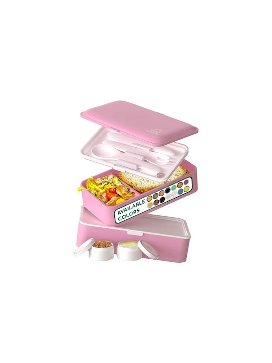 Microwave Bamboo Lunch Box Pink