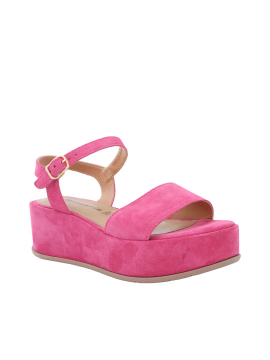 Tamaris Women's Suede Platform Shoes Pink