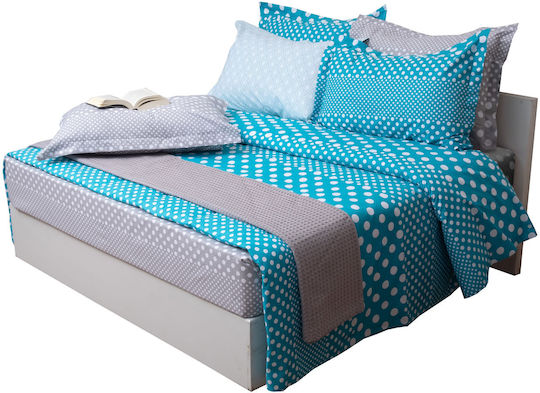 Anna Riska Duvet Cover Cotton Queen 220x240 Petrol