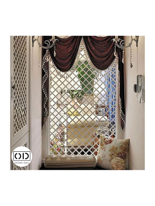 Adhesive Acrylic Mirrors For Interior Decor And Design, Set Of 100 Pieces In Square Shape, Size 4 X 4 Cm, Pvc, Original Deals