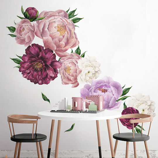 Autocolant autocolant, flori decorative Boujori, roz, Original Deals®