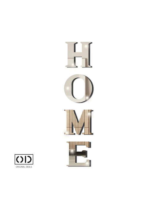 Self-adhesive Mirror For Home Decor And Interior Design, Premium Acrylic Pvc, Set Of 4 Letters, Original Deals