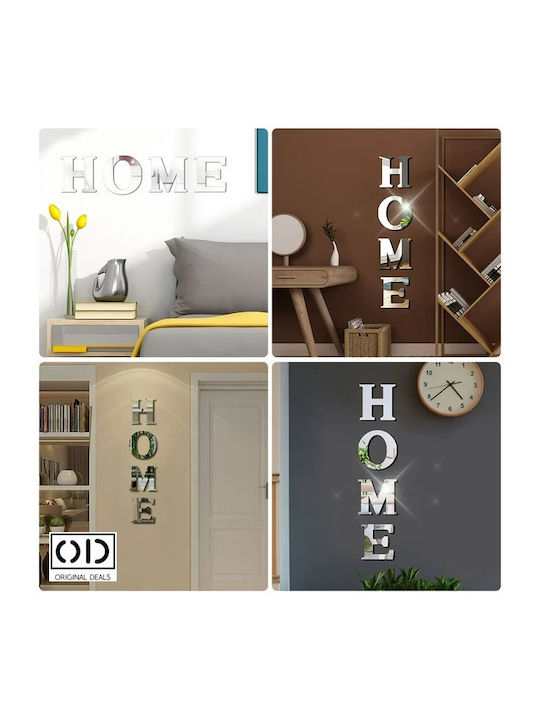 Self-adhesive Mirror For Home Decor And Interior Design, Premium Acrylic Pvc, Set Of 4 Letters, Original Deals