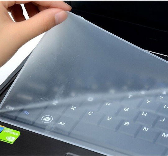 Αυτοκόλλητο Πληκτρολογίου Laptop Keyboard Protective Film, Transparent Silicone, Reusable, Universal Size, 13 x 31 cm